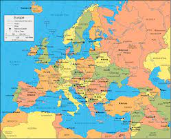 Important countries to visit and things to do. Europe Map And Satellite Image