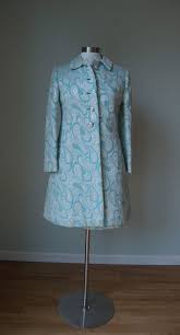 1960s Lillie Rubin Lame Brocade Dress And Matching Coat Set Cocktails Opera Evening Attire Aqua And Silver Brocade Dresses Aqua Blue Dress Evening Attire