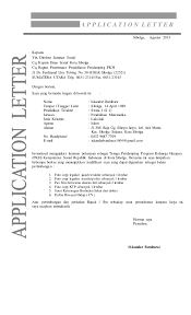 Contoh surat lamaran kerja via email. Contoh Surat Lamaran Kerja Operator Alat Berat Berbagai Alat