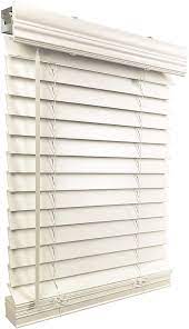 Coveringwindows.com goes above and beyond to provide unbeatable expertise and guidance to any customer in need of exceptional window embellishments. Amazon Com Us Window And Floor 2 Faux Wood 16 25 W X 60 H Inside Mount Cordless Blinds 16 25 X 60 White Home Kitchen