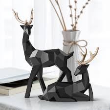 Deer valley homebuilders is proud of our continually updated decors. Deer Decoration Statue Resin Sculpture Geometric Home Decor Nordic Statues Deer Figurines Modern Decoration Abstract Tabletop Statues Sculptures Aliexpress
