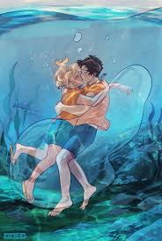 Percabeth Underwater Kiss The Last Olympian Percy Jackson Drawings Percy Jackson Characters Percy Jackson Wallpaper