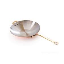 Copper Wok With Bronze Handle Copper Cookware Wok Fun Cooking
