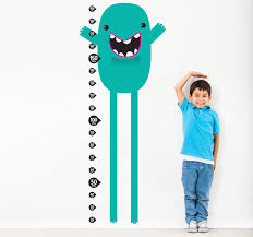 Teal Monster Height Chart Sticker