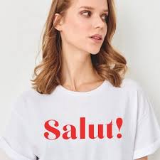 Buy Salut Shirt, Salut, Hello T-shirt, French Ladies Shirt, Salut French  Greeting Shirt, French Hello Tee Online in India