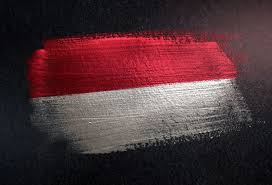 Indonesia Flag Made Of Metallic Brush Paint On Grunge Dark Wall In 2020 Indonesia Flag Indonesian Flag Flag