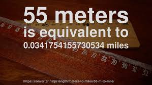 When it comes to units of measurements, meters in a mile also has a relative conversion value depending on where you are in the world. 55 M To Mile How Long Is 55 Meters In Miles Convert