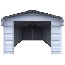 Versatube Enclosure Kit For 12 Ft W X 20 Ft L X 7 Ft H Steel Carport Ek1218072 The Home Depot Steel Carports Portable Carport Carport Designs
