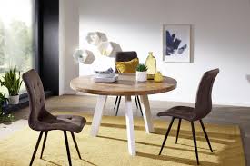 Wohnling Esszimmertisch 130 Cm Rund Wl5 652 Aus Sheesham Massivholz Und Farbigem Metall Esszimmer Kuche Rund Fam Esszimmertisch Runder Holztisch Holztisch