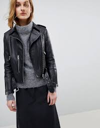 Allsaints Balfern Bikerjacke Aus Leder In Vintage Optik Schwarz Jetzt Bestellen Unter Https Mode Ladendirekt De Bekleidung Lederjacke Frauen Modestil