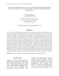 Will be grateful for any help. Pdf Cabaran Membesarkan Anak Anak Autisme Daripada Perspektif Ibu The Challenges Of Nurturing Autistic Children From The Mother S Perspective