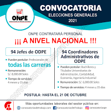 Convocatorias De Trabajo Y Practicas Onpe Lanza Convocatoria Para Cubrir 188 Plazas Para Las Elecciones Generales 2021 Jefes De Odpe Https Www Convocatoriasdetrabajo Com Oferta De Empleo Jefes Odpe Elecciones Generales 2021 Onpe 2020 30766 Html
