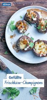 Gefullte Frischkase Champignons Rezept Rezepte Essen Rezepte Einfach Einfache Gerichte