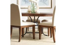 Different methods for cutting a round dining table. Kincaid Furniture The Nook 54 Round Solid Wood Dining Table With Rustic Metal Base Jacksonville Furniture Mart Kitchen Tables
