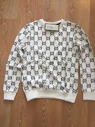 Long Sleeve Gucci Gg Design Womens Cotton Sweatshirt Size