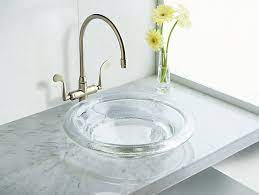 Our sinks are available in a number of materials, from natural stone to glass to marble. K 2276 Spun Glass Countertop Sink Kohler