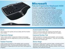 Microsoft Natural Ergonomic Keyboard 4000 Usb Zoom Feature Multimedia Controls Black B2m 00012 At Tigerdirect Com