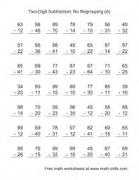 The Two Digit Subtraction With No Regrouping 49 Questions A Math Worksheet From Th 2nd Grade Math Worksheets Easy Math Worksheets Math Addition Worksheets