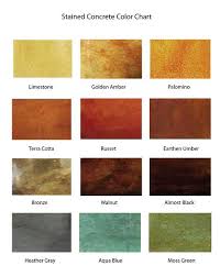 kemiko color chart stained concrete concrete stain colors