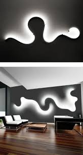 This Cool Design On The Wall Obviously Is Implied Light The Shape Gives The Space A Lot Of Fun Elements That It Would Creative Lamps Simple Lamp Led Wall Lamp