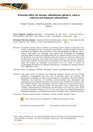 Lívia e felipe voltam a se encontrar, mais de um século depois. Pdf Estrelas Alem Do Tempo Debatendo Genero Raca E Ciencia Em Espacos Educativos Hidden Figures Debating Gender Race And Science In Educacional Spaces