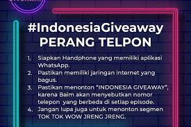 We did not find results for: Biar Dapat Hadiah Begini Cara Main Perang Telpon Di Indonesia Giveaway Trans 7 Zona Banten