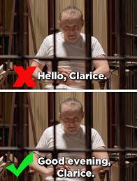 His other important films are bram stoker's dracula', 'hannibal'. Hannibal S Hello The Silence Of The Lambs Famous Movie Quotes Movie Quotes Movie Lines