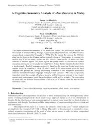 Namun begitu, pilihan soalan yang diberikan pasti menyenaraikan pilihan mengikut tahap samada mudah atau sukar. Pdf A Cognitive Semantics Analysis Of Alam Nature In Malay