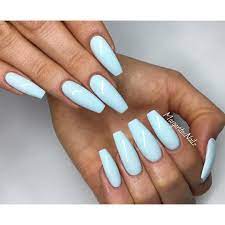 Then this idea could be for you. Margaritasnailz On Instagram Frosty Blue Vetro Usa Coffinnails Gelnails Margaritasnailz Springnails Na Blue Coffin Nails Baby Blue Nails Blue Nails
