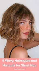 9 Wavy Hairstyles And Haircuts For Short Hair Cabelo Franja