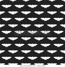 Black And White Label Background White Bat Silhouette On Black Seamless Pattern For Card Banner Wallpaper Label Background To Celebrating Halloween Theme Vector Design