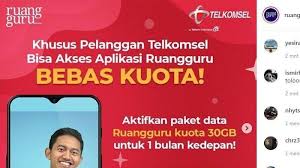 Akses Ruangguru Secara Gratis Dengan Kuota 30 Gb Telkomsel Berikut Caranya Tribun Manado