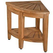 Savings spotlights · everyday low prices · curbside pickup Teak Shower Bench Teak Shower Stool 18 Teak Wood Bath Spa Shower Stool Corner Bench Stool All Teak Wood Corner Seat Shower Bench Stool Assembly Required Buy Online In Qatar At Qatar Desertcart Com Productid