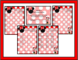 This darling minnie mouse themed sixth birthday party was submitted by sharon petito of mi amor photography. Minnie Mouse Baby Shower Games Baby Shower Red And Black Etsy Minnie Mouse Baby Shower Baby Shower Games Baby Shower Corsage