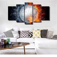Us 5 91 40 Off Rumah Gambar Poster Wall Art 5 Panel Abstrak Olahraga Voli Ruang Tamu Dicetak Modern Lukisan Poster Es Da Ide Dekorasi Rumah Seni Kanvas Abstrak