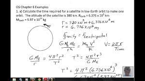 The equation for orbital height is derived from newton's second law. Period And Velocity For A Satellite In Low Earth Orbit Youtube