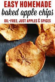 Easy Oil Free Baked Apple Chips Recipe Rhubarbarians Rezept