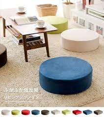 楽天市場 最大1 000円offクーポン配布中 クッション 座布団 低反発 おしゃれ 大きい 北欧 円形 丸型 レザー 座椅子 座イス フロアクッション 厚い 厚手 リビング座布団 低反発クッション シンプル モダン 低反発リビングクッション キャメル ブラウン ブラック