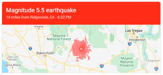 The first quake was recorded around 4:15 a.m. Red Cross Los Angeles On Twitter Did You Feel The Earthquake Just A Few Minutes Ago A 5 5 Magnitude Earthquake Hit Near Ridgecrest Was Felt Across Southern California Earthquakes Do Not
