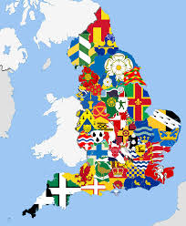 Map English Counties And Their Flags Infographic Tv