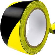 Double Roll Of Ultra Adhesive Black Yellow Hazard Tape For Floor Marking Mark Floors Watch Your Step Areas For Safety With Hazard Tape Pvc Vinyl Adhesive