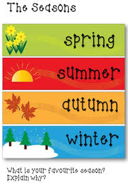 The Seasons Chart Seasons Chart English Worksheets For