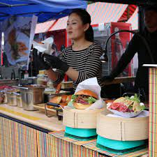 korean burgers at the street food festival in zurich may 30 2015