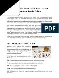 Mengingat sudah diverifikasi oleh mui maka anda bisa lebih yakin untuk mulai masuk ke bisnis yang menguntungkan ini. Fatwa Mui Forex Halal Atau Haram Menurut Syariat Islam