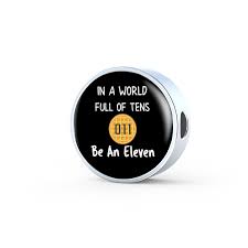 In A World Full Of Tens Be An Eleven Png In A World Full Of Tens Be An Eleven Leather Round Charm Bracelet With Gift Box With Images Leather Charm Bracelets Charm Bracelet Bracelet Sizes