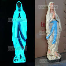 Statua Madonna Di Lourdes Lourde Fluorescente In Resina Infrangibile Fluo Ebay