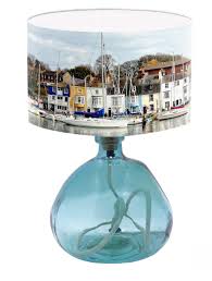 Handmade Photographic Lampshade Weymouth Harbour Dorset Coastal Lamp Shade  Contemporary Lamp Shade Modern Lighting Funky Seaside Lightshade