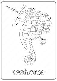 Free printable seahorse coloring pages for kids. Printable Cute Seahorse Coloring Pages