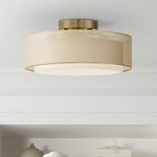 Gold Dual Shade 12 1 2 Wide Drum Ceiling Light 71n76 Lamps Plus Drum Ceiling Lights Ceiling Lights Modern Ceiling Light