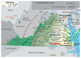 Bodies of water in west virginia. Virginia Maps Facts World Atlas